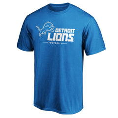 Detroit Lions Team Lockup T-Shirt Blue - NFL