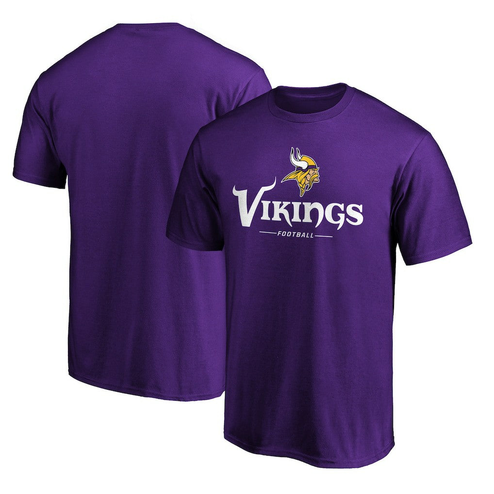 Minnesota Vikings Team Lockup T-Shirt Purple - NFL