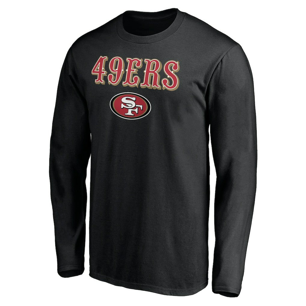 San Francisco 49ers Team Lockup Long Sleeve T-Shirt Black - NFL