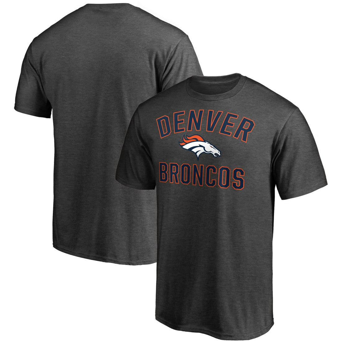 Denver Broncos Victory Arch T-Shirt Heather Charcoal - Fanatics