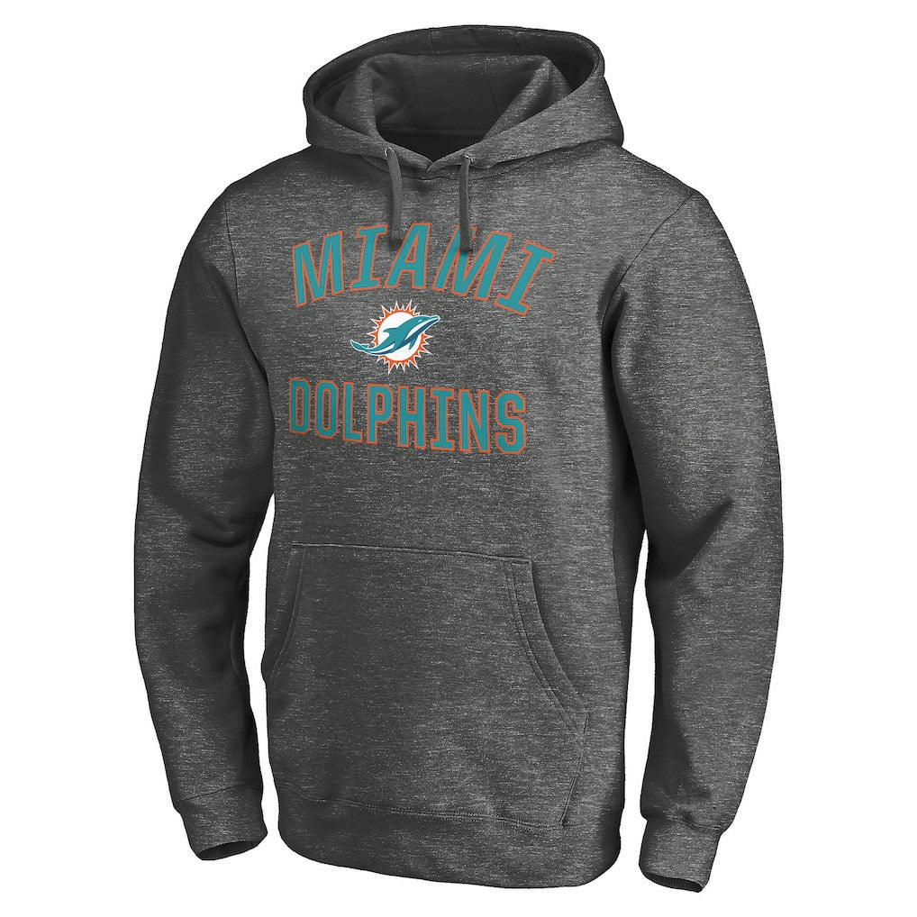 Miami Dolphins Victory Arch Pullover Hoodie Charcoal - NFL