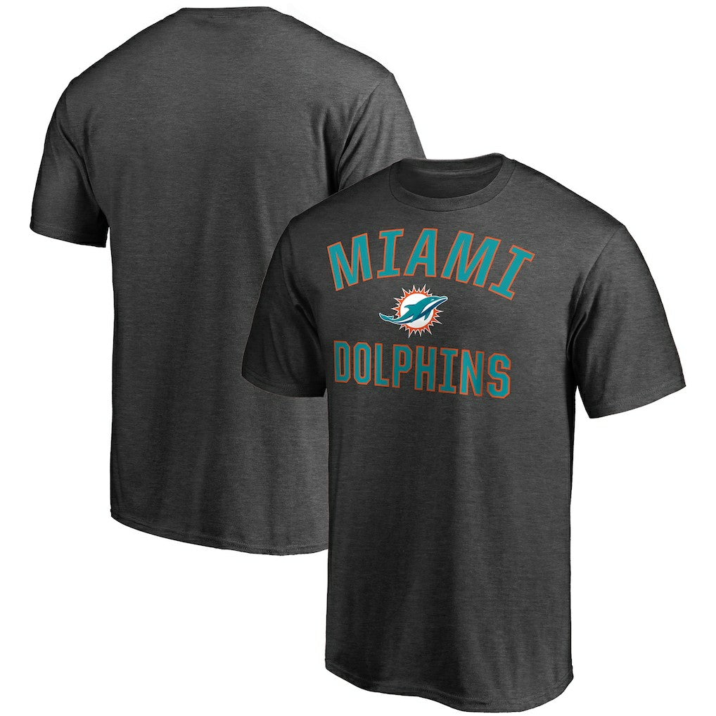 Miami Dolphins Victory Arch T-Shirt Heather Charcoal - Fanatics