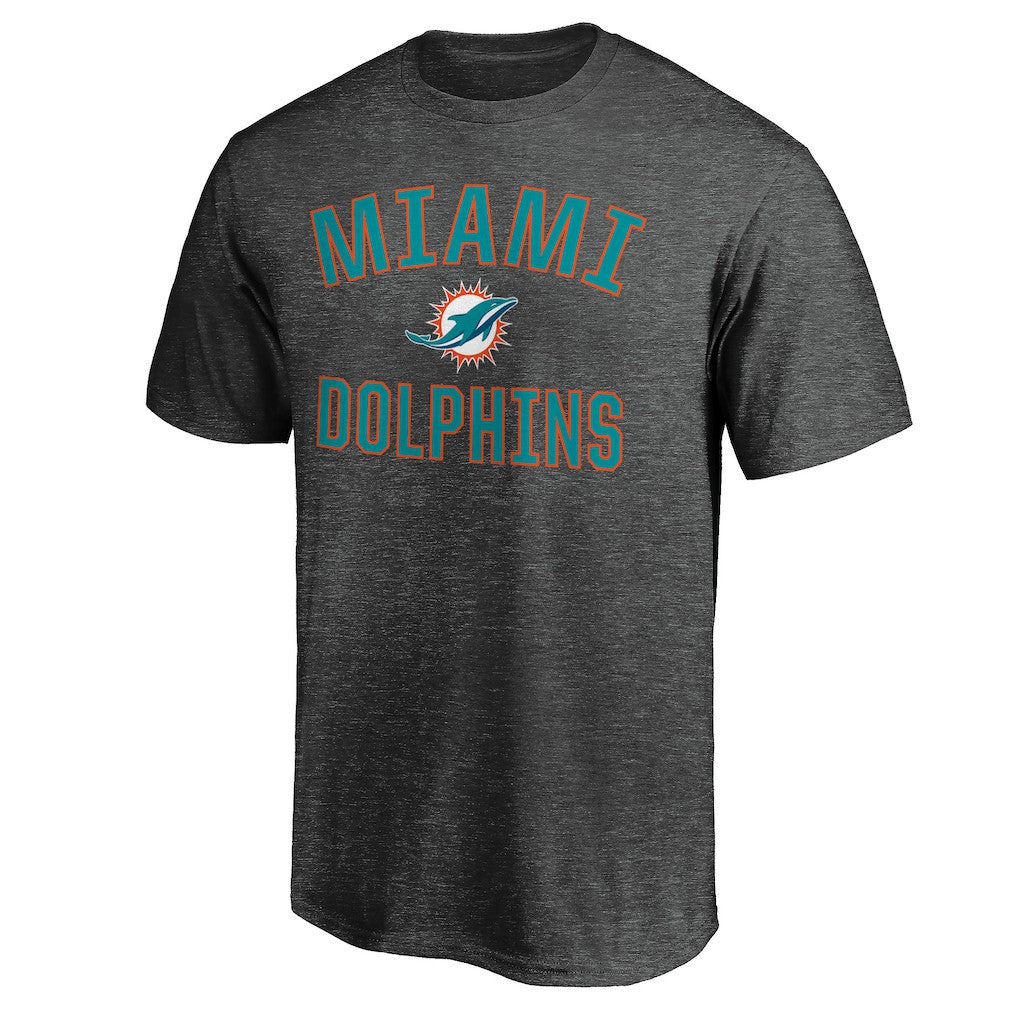 Miami Dolphins Victory Arch T-Shirt Heather Charcoal - Fanatics