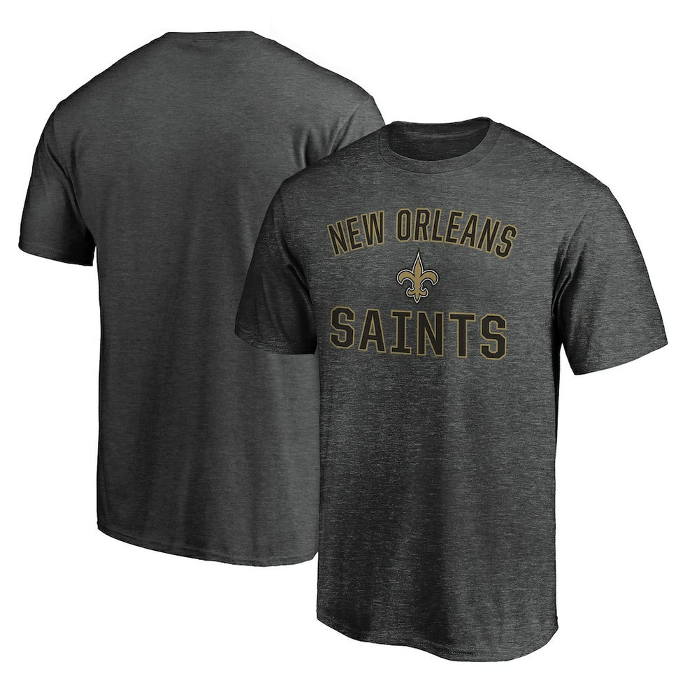 New Orleans Saints Victory Arch T-Shirt Heather Charcoal - Fanatics