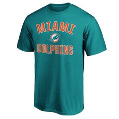 Miami Dolphins Victory Arch T-Shirt Aqua - Fanatics