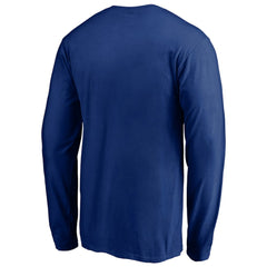 New York Giants On Side Stripe Long Sleeve T-Shirt Royal - NFL