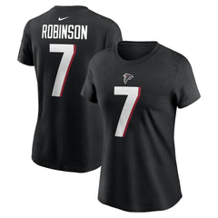 Bijan Robinson Atlanta Falcons Women's Player Name & Number T-Shirt Black - Nike