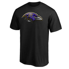 Baltimore Ravens Midnight Mascot Team Logo T-Shirt Black - NFL