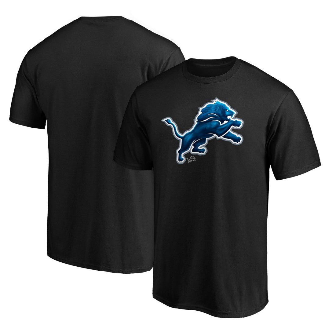 Detroit Lions Midnight Mascot Team Logo T-Shirt Black - NFL