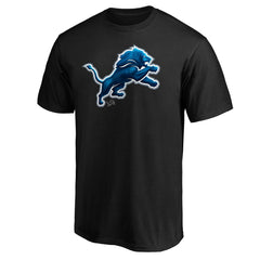 Detroit Lions Midnight Mascot Team Logo T-Shirt Black - NFL