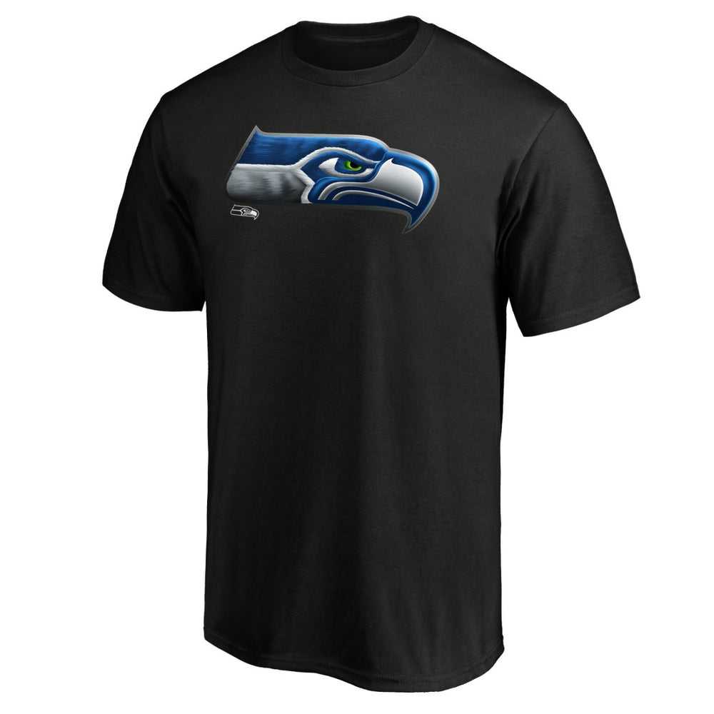 Seattle Seahawks Midnight Mascot Team Logo T-Shirt Black - NFL