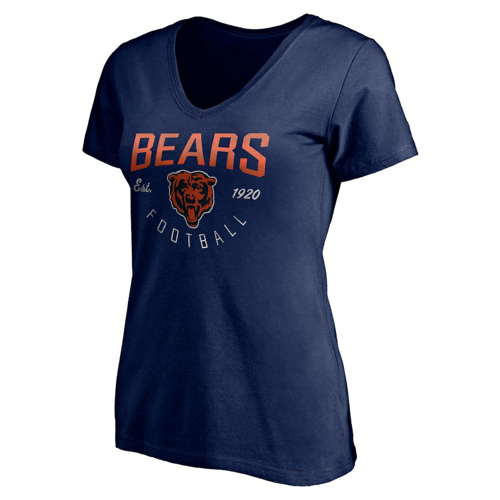 Chicago Bears Women's Live For It V-Neck T-Shirt Navy - NFL