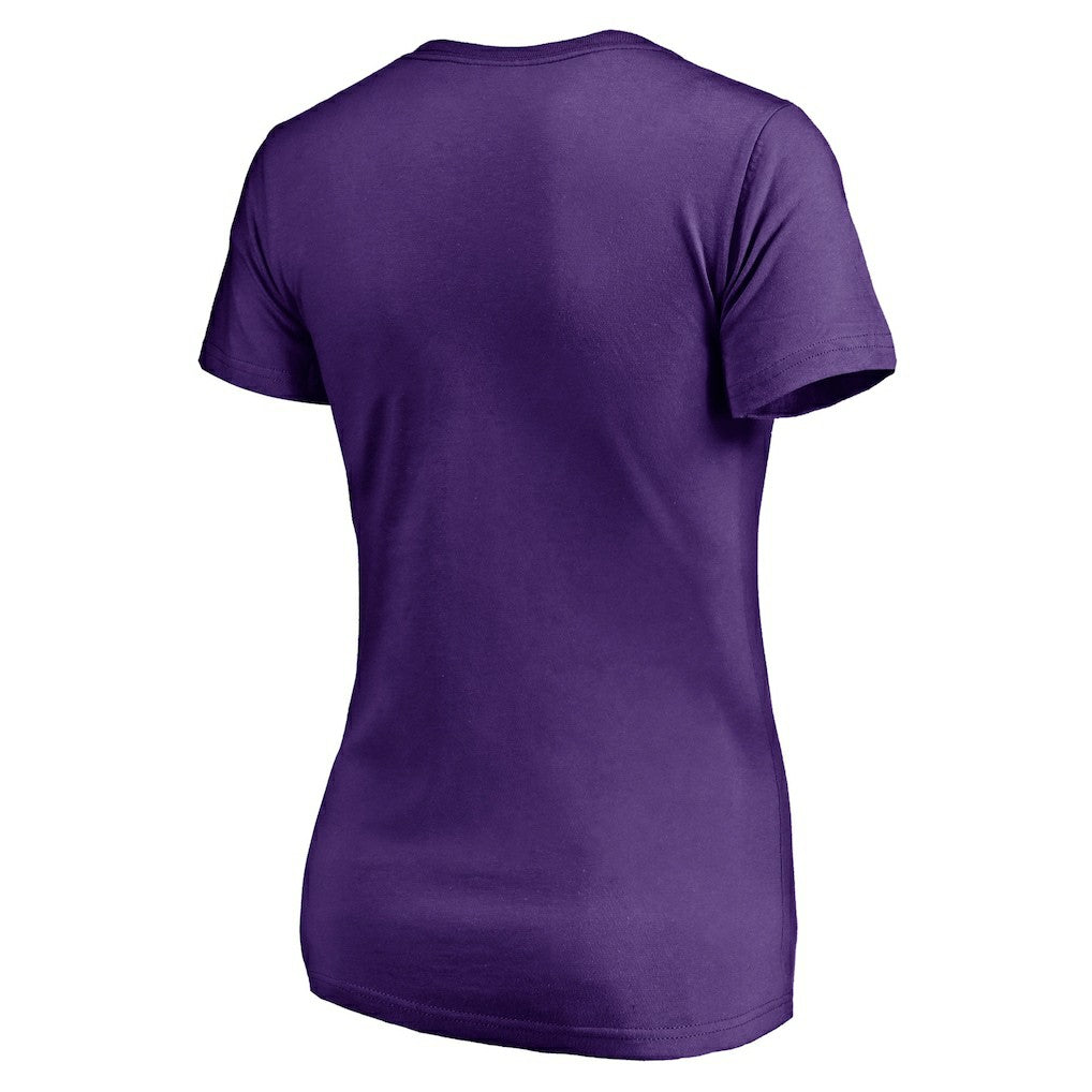 Minnesota Vikings Women's Live For It V-Neck T-Shirt Purple - NFL