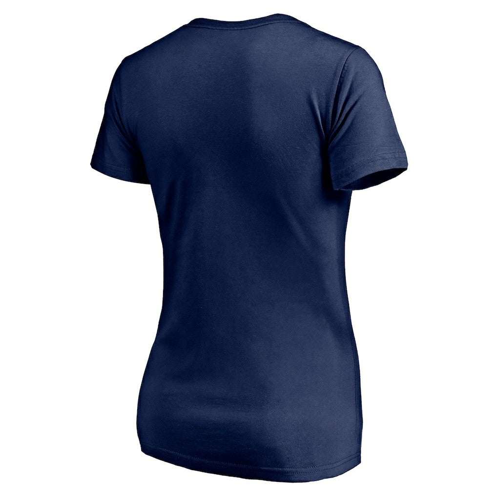 New England Patriots Women's Live For It V-Neck T-Shirt Navy - NFL