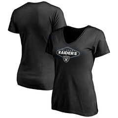 Las Vegas Raiders Women's Hometown Collection 1st Down V-Neck T-Shirt Black - NFL