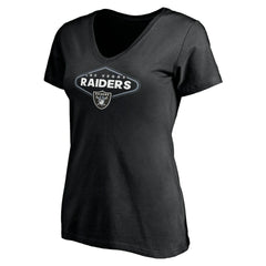 Las Vegas Raiders Women's Hometown Collection 1st Down V-Neck T-Shirt Black - NFL
