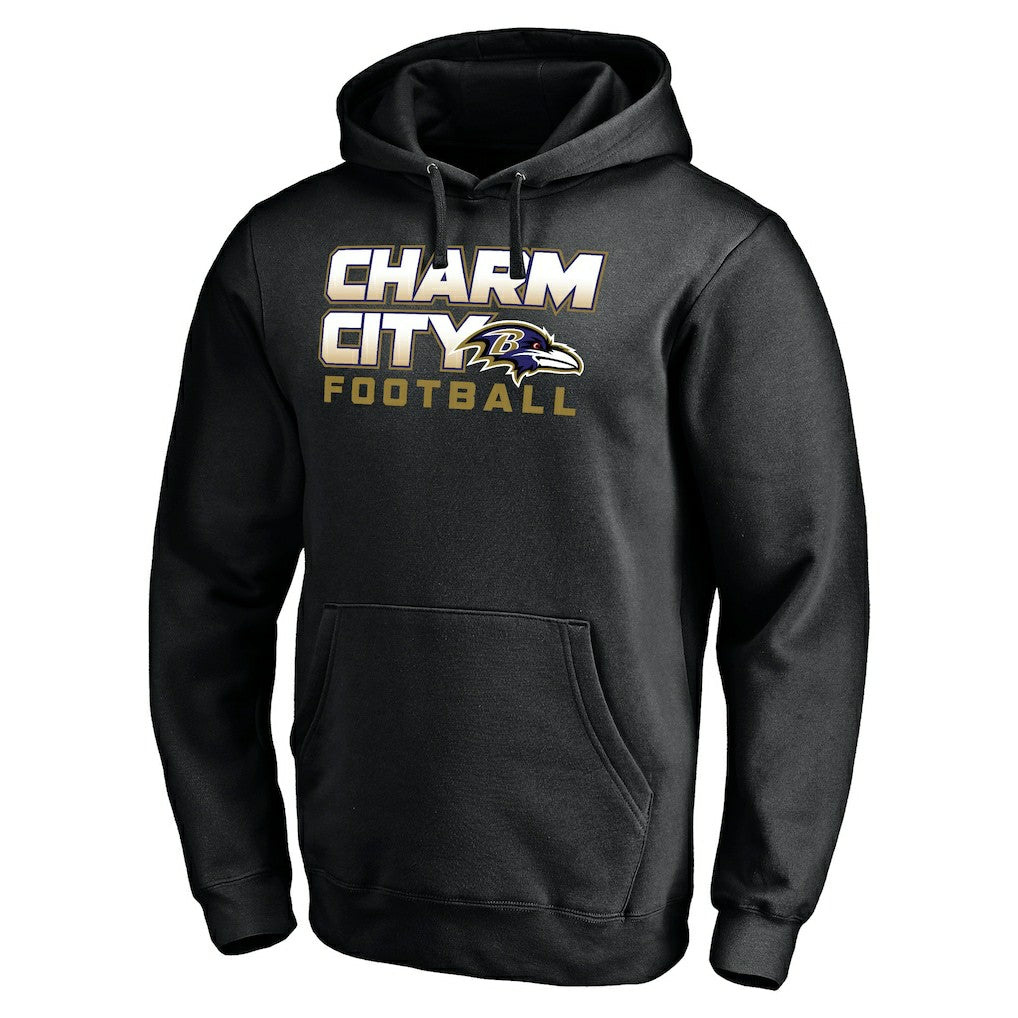 Baltimore Ravens Hometown Collection Sweep Pullover Hoodie Black - NFL