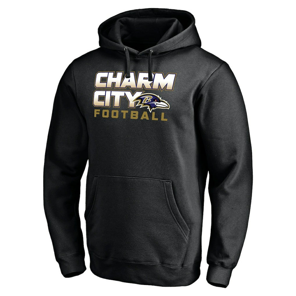 Baltimore Ravens Hometown Collection Sweep Pullover Hoodie Black - NFL