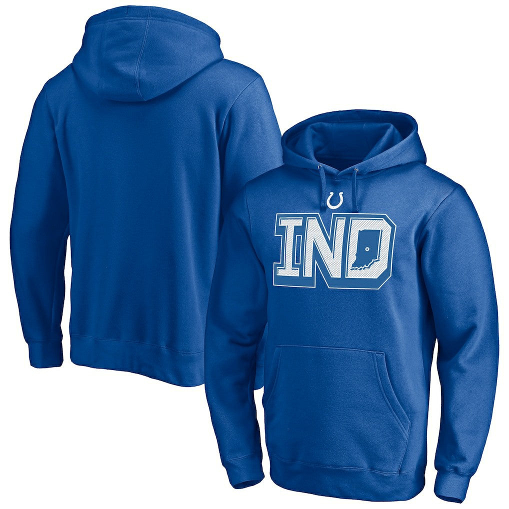 Indianapolis Colts Hometown Collection Sweep Pullover Hoodie Royal - NFL