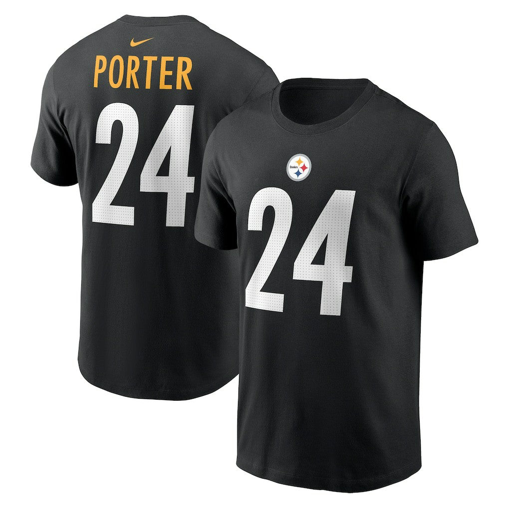 Joey Porter Jr. Pittsburgh Steelers Player Name & Number T-Shirt Black - Nike