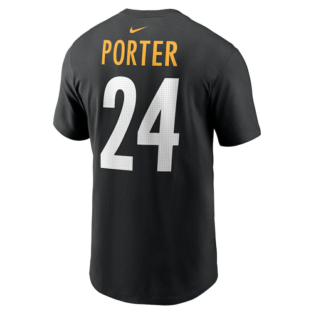 Joey Porter Jr. Pittsburgh Steelers Player Name & Number T-Shirt Black - Nike