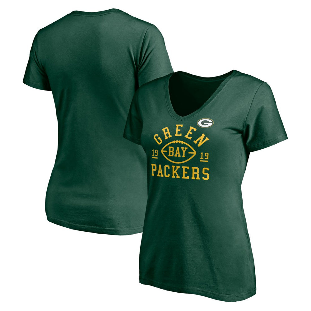 Green Bay Packers Women's Hometown Collection V-Neck T-Shirt Green - NFL