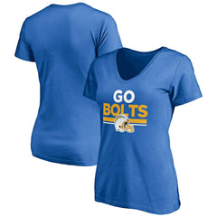 Los Angeles Chargers Women's Hometown Collection Go Bolts V-Neck T-Shirt Powder Blue - NFL