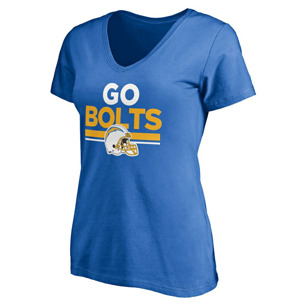Los Angeles Chargers Women's Hometown Collection Go Bolts V-Neck T-Shirt Powder Blue - NFL