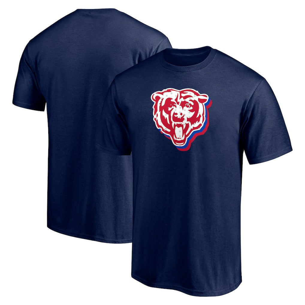 Chicago Bears Red White and Team T-Shirt Navy - NFL