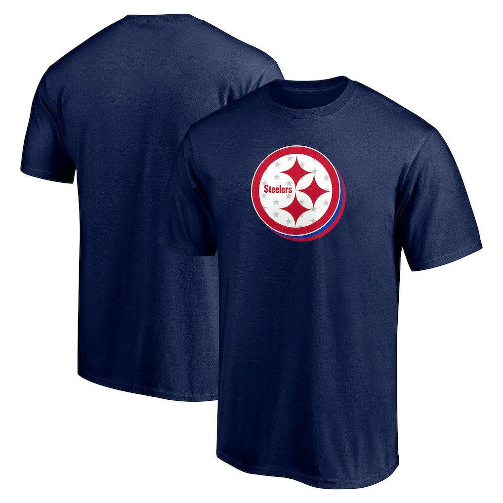 Pittsburgh Steelers Red White and Team T-Shirt Navy - NFL