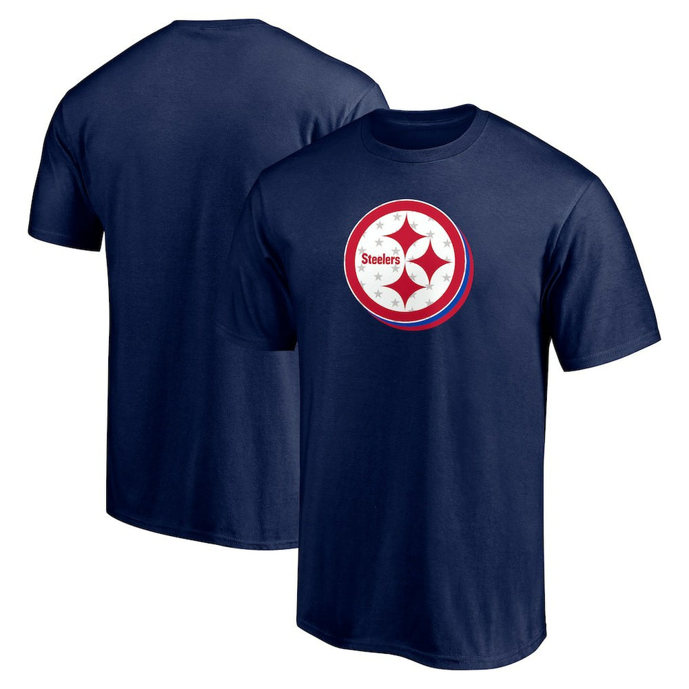 Pittsburgh Steelers Red White and Team T-Shirt Navy - NFL