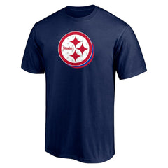 Pittsburgh Steelers Red White and Team T-Shirt Navy - NFL