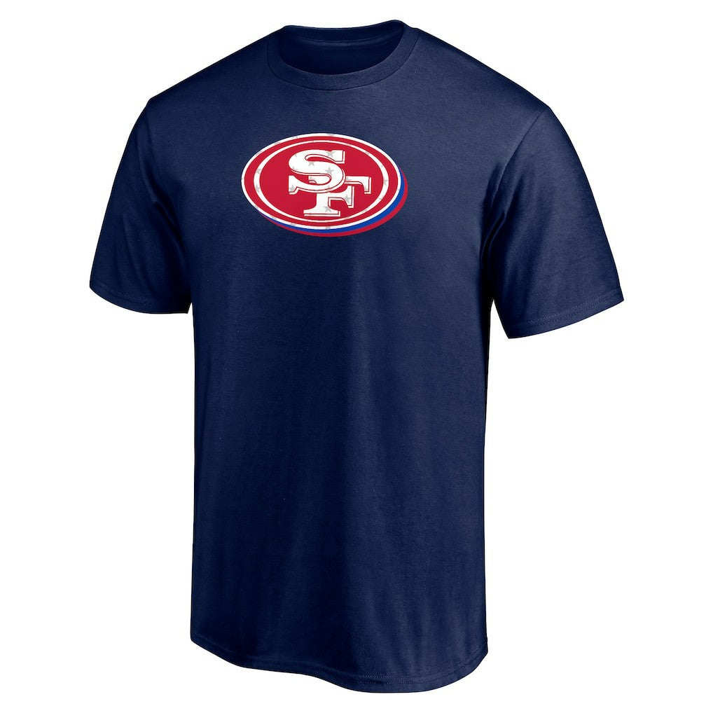 San Francisco 49ers Red White and Team T-Shirt Navy - NFL