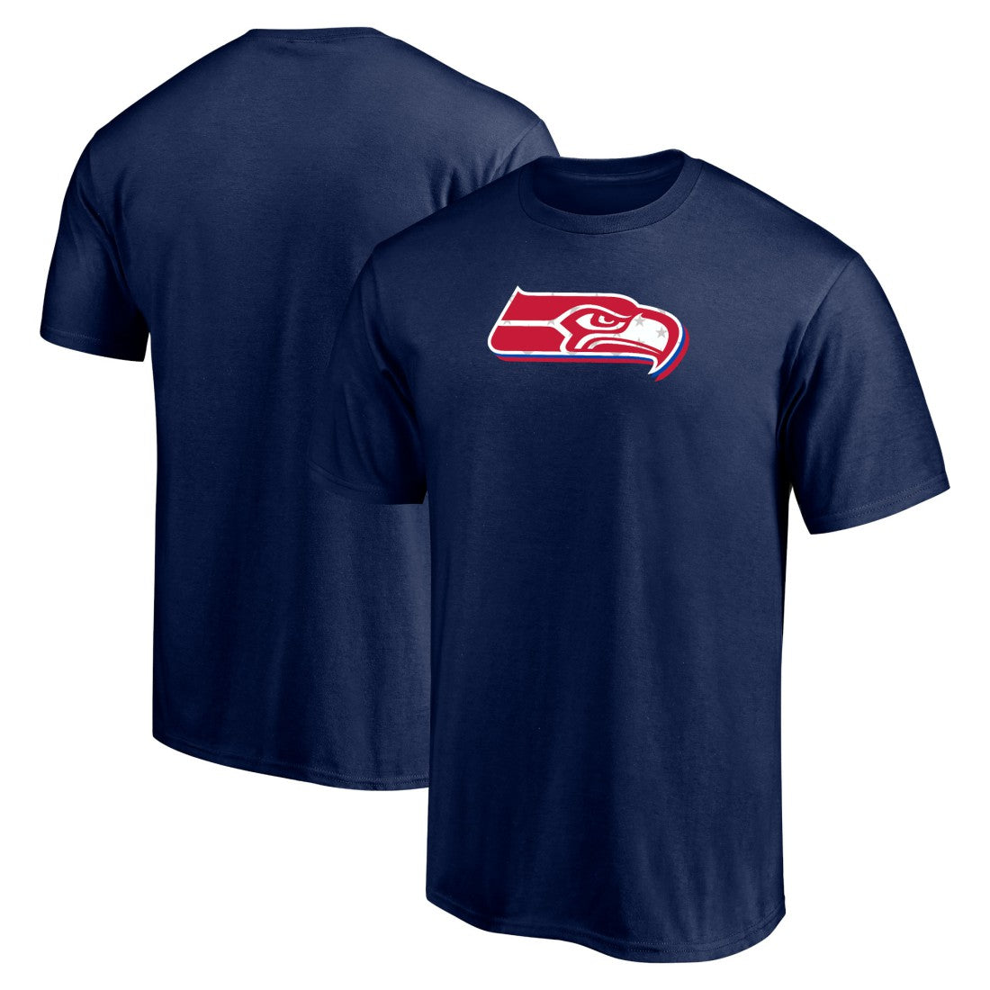 Seattle Seahawks Red White and Team T-Shirt College Navy - NFL
