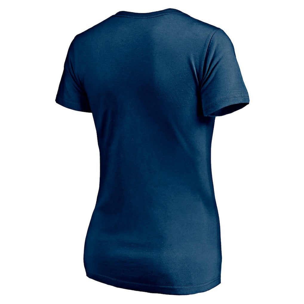 Chicago Bears Women's Long Stride V-Neck T-Shirt Navy - NFL