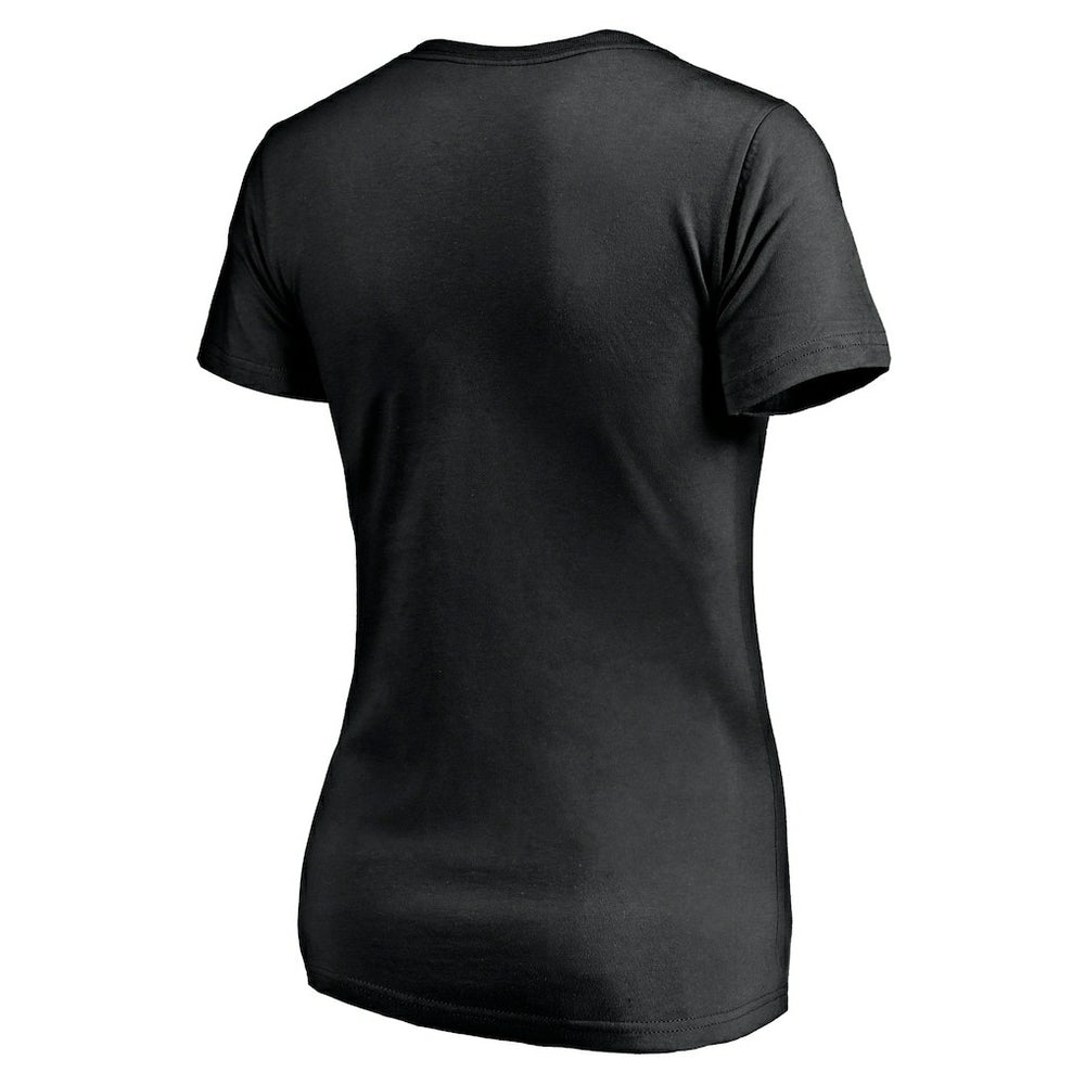 New Orleans Saints Women's Long Stride V-Neck T-Shirt Black - NFL