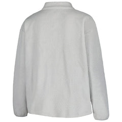 Cleveland Browns Profile Women's Plus Size Sherpa Quarter-Zip Jacket Gray - NFL