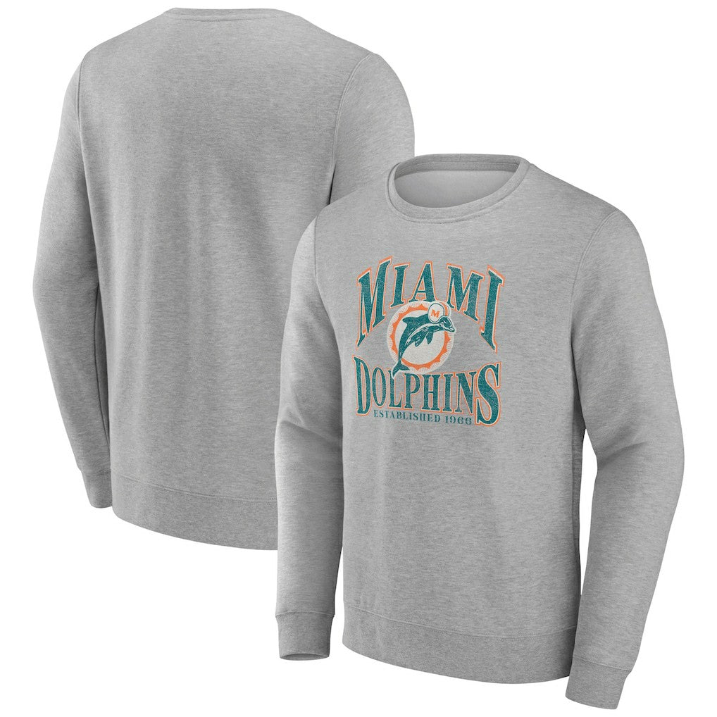 Miami Dolphins Playability Pullover Sweatshirt Gray - NFL