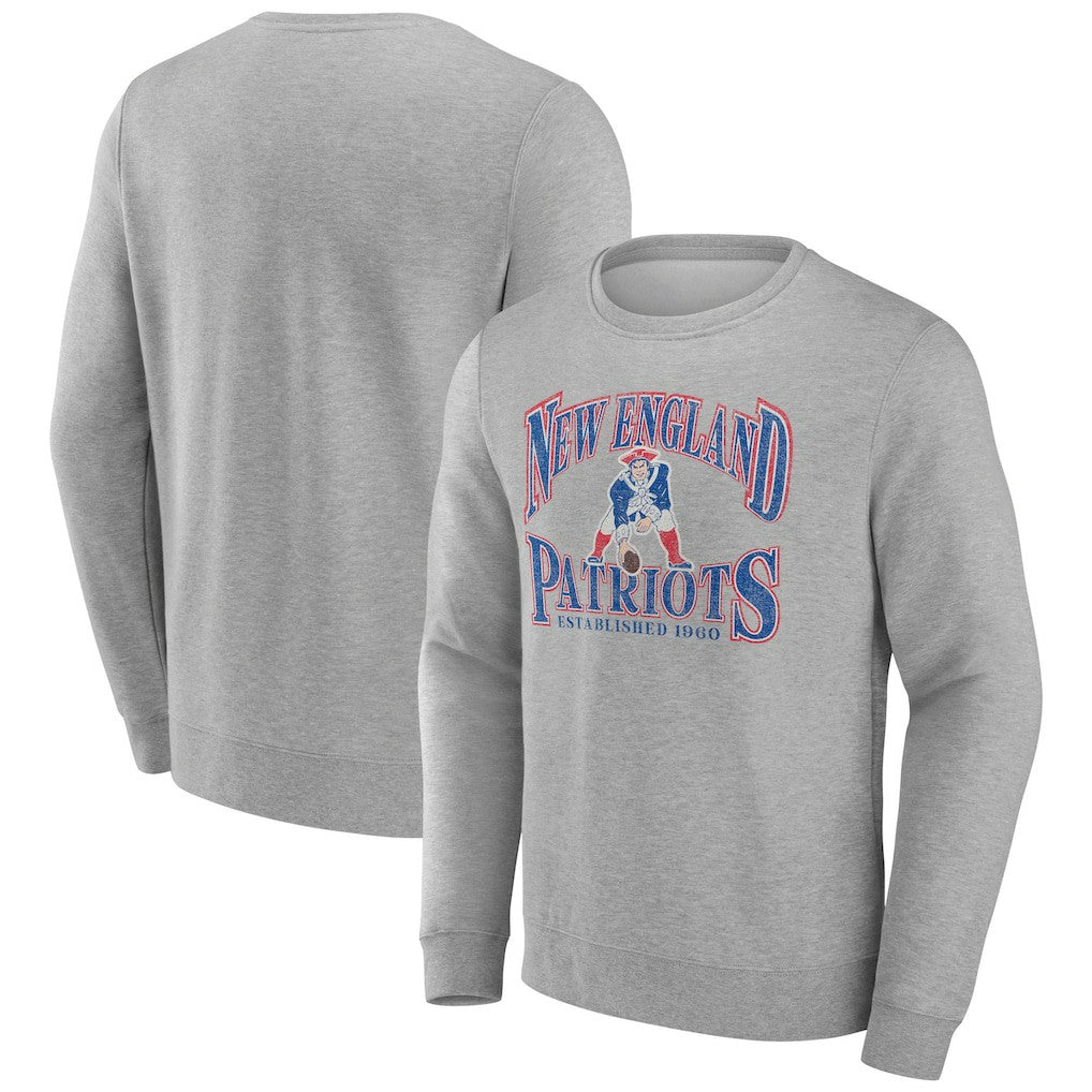 New England Patriots Playability Pullover Sweatshirt Gray - NFL