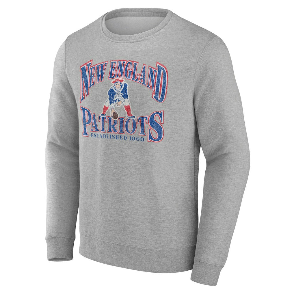 New England Patriots Playability Pullover Sweatshirt Gray - NFL
