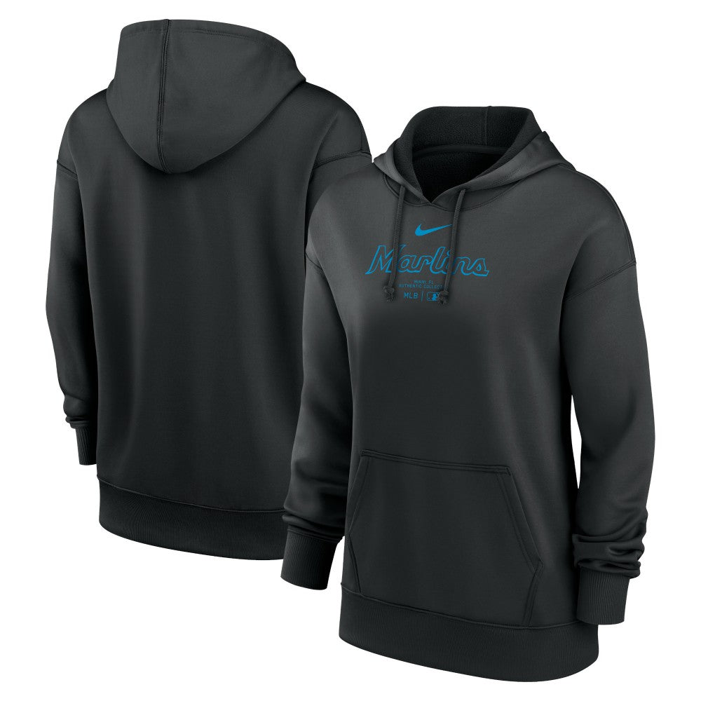 Miami Marlins Nike Women's Authentic Collection Performance Pullover Hoodie Near Me