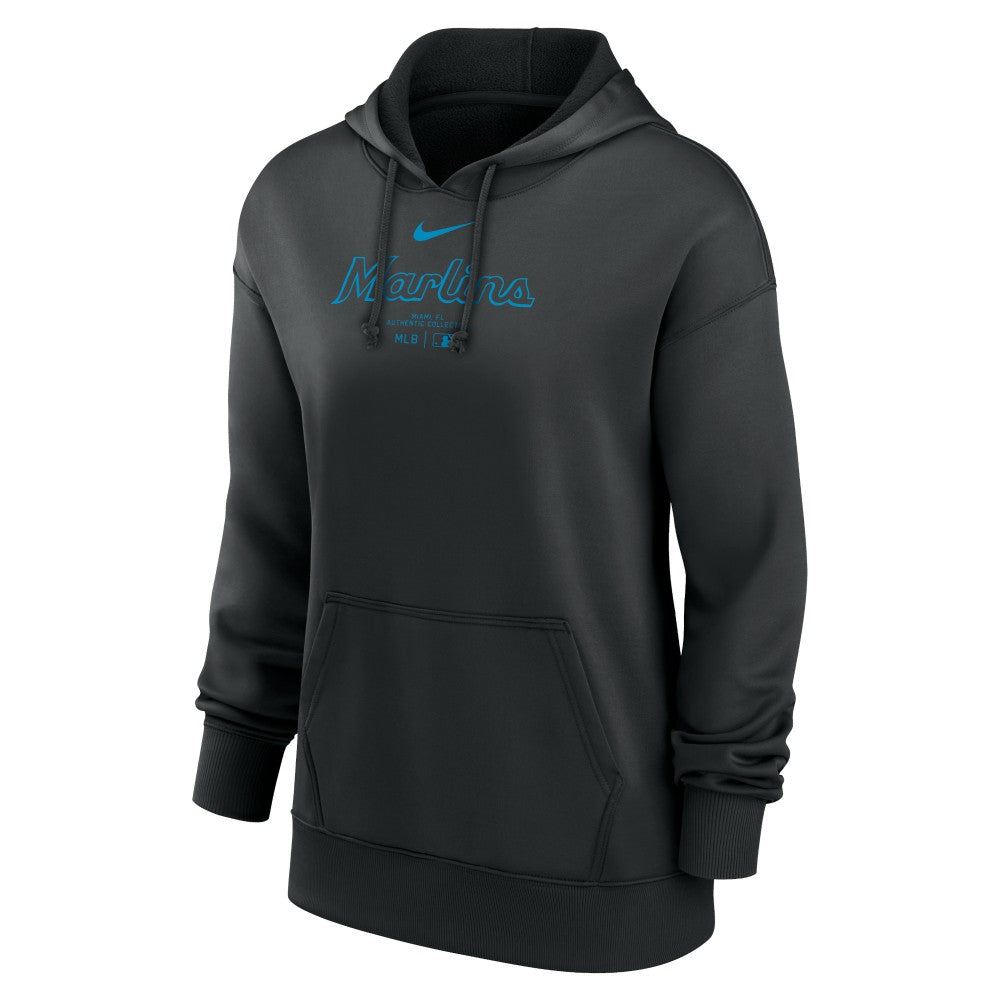 Miami Marlins Nike Women's Authentic Collection Performance Pullover Hoodie Near Me