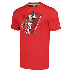 Bijan Robinson Atlanta Falcons Homage Unisex Caricature Player Tri-Blend T-Shirt Red - NFL