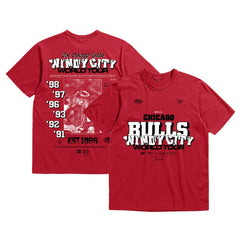 Mitchell & Ness - Chicago Bulls Bleacher Report x  Unisex World Tour T-Shirt - Red