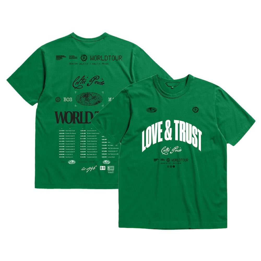 Mitchell & Ness - Boston Celtics Bleacher Report x  Unisex World Tour T-Shirt - Kelly Green