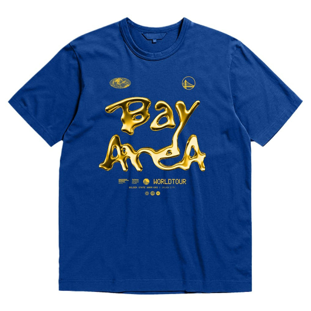 Mitchell & Ness - Golden State Warriors Bleacher Report x  Unisex World Tour T-Shirt - Royal
