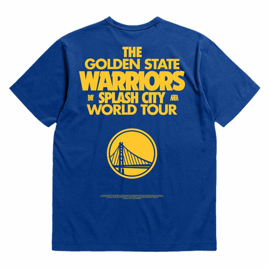 Mitchell & Ness - Golden State Warriors Bleacher Report x  Unisex World Tour T-Shirt - Royal