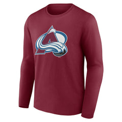Colorado Avalanche - Primary Logo Long Sleeve T-Shirt Burgundy