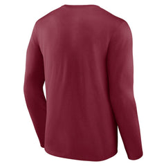 Colorado Avalanche - Primary Logo Long Sleeve T-Shirt Burgundy