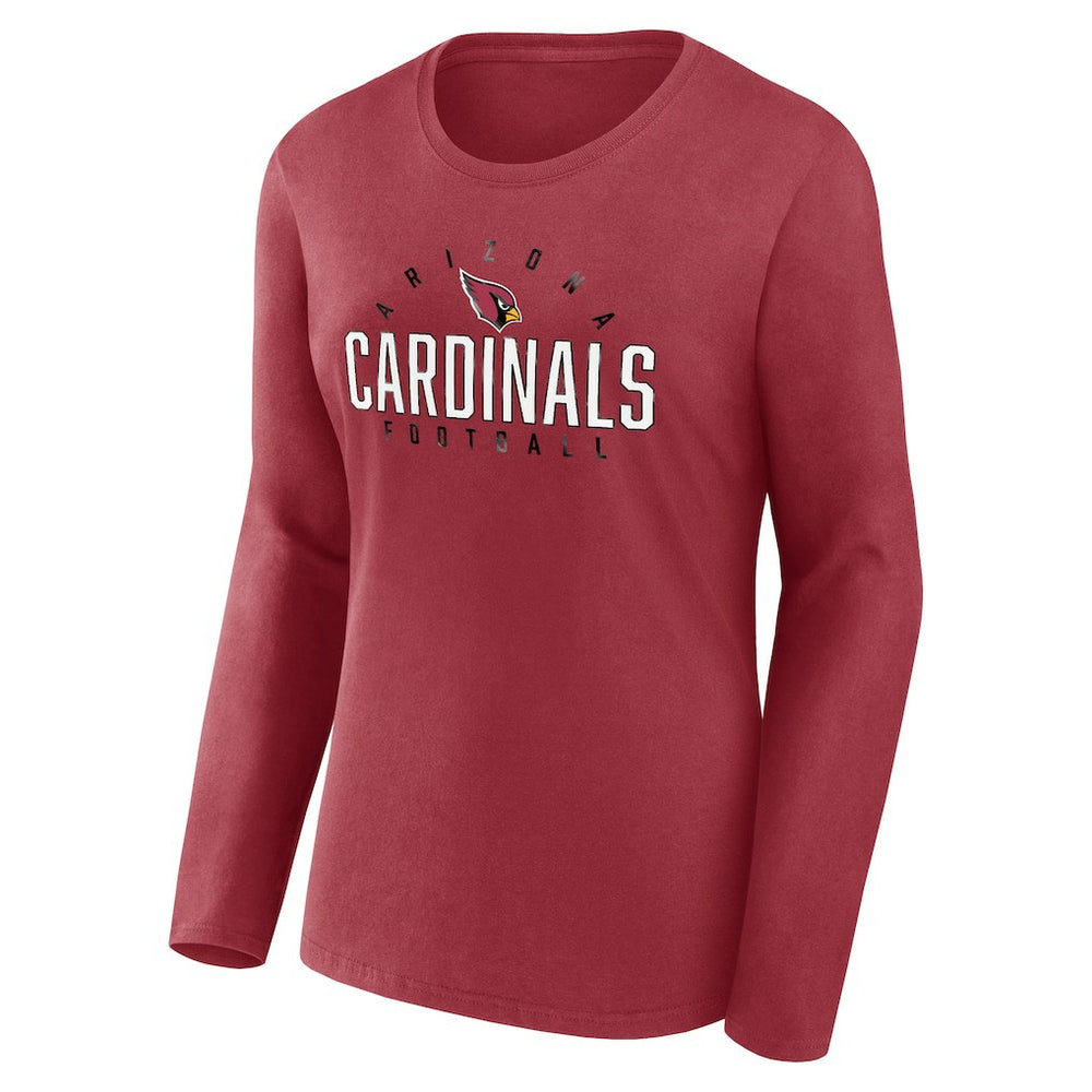 Arizona Cardinals Women's Plus Size Foiled Play Long Sleeve T-Shirt Cardinal - Fanatics